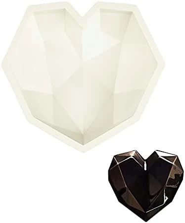 Heart Chocolate Mold, 7.8" Big Breakable Diamond Heart Silicone Cake Mould, Love Shape Maker Baking Tool For Chocolate Mousse Dessert Candy, Good Gifts For Birthday, Valentines Day, Oven Safe 8 Heart Chocolate Mold, 7.8" Big Breakable Diamond Heart Silicone Cake Mould, Love Shape Maker Baking Tool For Chocolate Mousse Dessert Candy, Good Gifts For Birthday, Valentines Day, Oven Safe - Image 6