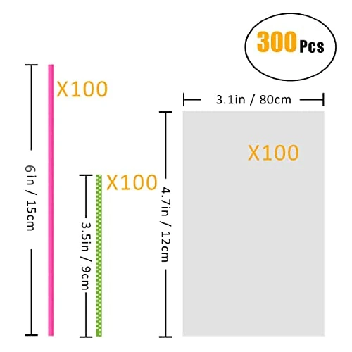 6 Inch Cake Pop Sticks Set Pack Of 300, Each Of 100 Pieces Parcel Bags, Colorful Treat Sticks, Colorful Metallic Wire For Lollipops Candies Chocolates And Cookies 4 6 Inch Cake Pop Sticks Set Pack Of 300, Each Of 100 Pieces Parcel Bags, Colorful Treat Sticks, Colorful Metallic Wire For Lollipops Candies Chocolates And Cookies - Image 2