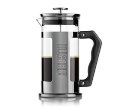 Bialetti 06700 3-Cup French Press Coffee Maker, Premium Stainless Steel, Silver