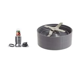 NutriBullet Bullet Personal Blender For Shakes, Smoothies, Food Prep, And Frozen Blending, 24 Ounces, 600 Watt, Gray, (NBR-0601) & Extractor Blade .60 Lbs, Grey