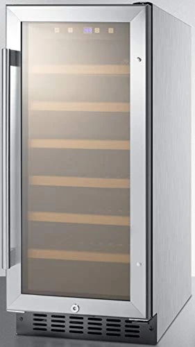 Summit SWC1535BCSS 15 Wine Cooler With 33 Bottle Capacity In Stainless Steel 3 Summit SWC1535BCSS 15 Wine Cooler With 33 Bottle Capacity In Stainless Steel