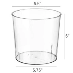 6 Pack Clear Flower Vases, 3 Quart Plastic Ice Buckets For Chilling Beer, Wine, Champagne, Multipurpose Buckets For Home Office, 6.5 X 6.5 X 6 Inch -Wilton Shop 31EyDbo5sIL
