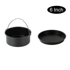 2pcs/set Universal Air Fryer Accessory Set Steel Pizza Pan Baking Cake Barrel For Gourmia 11 2pcs/set Universal Air Fryer Accessory Set Steel Pizza Pan Baking Cake Barrel For Gourmia -Wilton Shop 31FCkAdnj1L