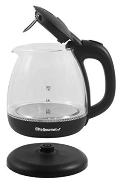 KT1001 Maxi-Matic 1L Glass Electric Tea Kettle Hot Water Heater Boiler BPA-Free With Blue LED Interior Fast Boil And Auto Shut-Off, Black 11 KT1001 Maxi-Matic 1L Glass Electric Tea Kettle Hot Water Heater Boiler BPA-Free With Blue LED Interior Fast Boil And Auto Shut-Off, Black -Wilton Shop 31FUt4glGKL