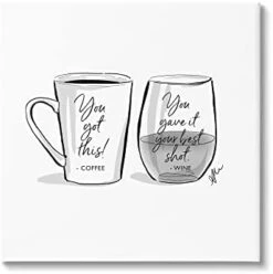 Stupell Industries Funny Coffee & Wine Phrase Canvas Wall Art, Design By Alison Petrie 17 Stupell Industries Funny Coffee & Wine Phrase Canvas Wall Art, Design By Alison Petrie -Wilton Shop 31G16Kzi9AL. AC 1