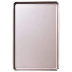 17-Inch Baking Sheet Pan Non-Stick Carbon Steel Baking Sheets For Oven Cookie Sheet Pan For Roasting Meat Bread Jelly Roll Battenberg Pizzas Pastries 17.52" X 11.73" X 0.91" (Champagne Gold)