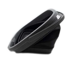 11L (2.9 Gallon) Collapsible Rectangular Handy Basket / Bucket (1, Grey/Black) -Wilton Shop 31GYqljE7ML 1