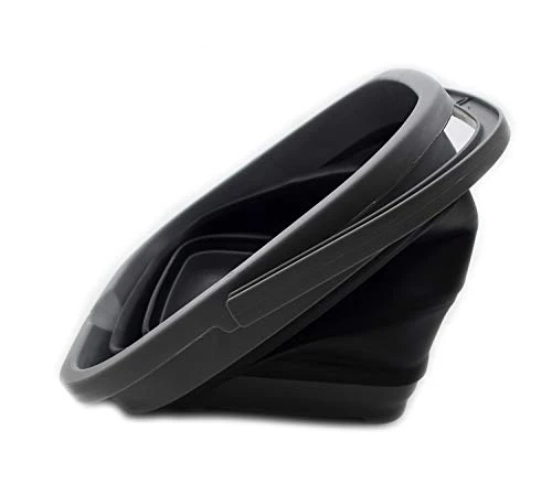 10L (2.6 Gallon) Collapsible Rectangular Handy Basket / Bucket (Grey/Black (Set Of 2)) 3 10L (2.6 Gallon) Collapsible Rectangular Handy Basket / Bucket (Grey/Black (Set Of 2))