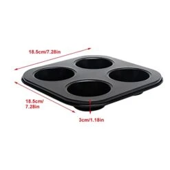 4 Hole Muffin Pan Muffin Trays, Bakeware Tins & Trays Non-stick Cupcake Baking Pan Mini Muffin Cups Pudding Bakeware Cake Mold For Oven Baking Roasting -Wilton Shop 31GZb0dRS9L
