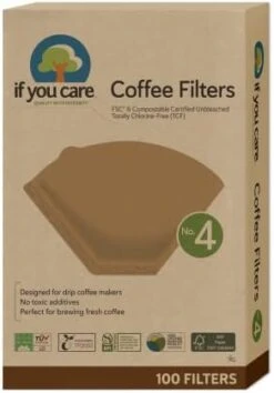 # 4 Cone Shaped Unbleached All Natural Compostable Coffee Filters, 100 Count (Pack Of 1), Chlorine Free -Wilton Shop 31Gicesc3QL. AC