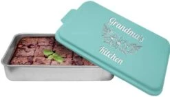 Personalized Aluminum Cake Pan With Lid Engraved With Custom Name Text Monogram - Wedding, Engagement, Anniversary, Housewarming, Birthday, Corporate Customized Gift (Copper) -Wilton Shop 31GtZD6NxdL. AC