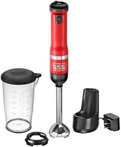 Black & Decker Kitchen Wand Cordless Immersion Blender, Hand Blender With Charging Dock, Red (BCKM1011K06) -Wilton Shop 31HDzGhKw9L. AC