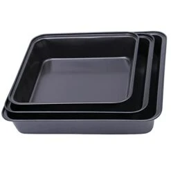 QUESHENG Square Baking Tray Non-stick Carbon Steel Toast Mould Cake Bread Oven Bakeware Pie Pizza Cake Baking Pan Tools (Size : M) -Wilton Shop 31HINZzyaMS