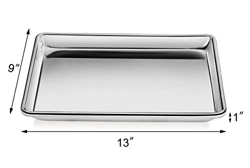 36831 Commercial 18-Gauge Aluminum Sheet Pan, 9 X 13 X 1 Inch (Quarter Size) 3 36831 Commercial 18-Gauge Aluminum Sheet Pan, 9 X 13 X 1 Inch (Quarter Size)