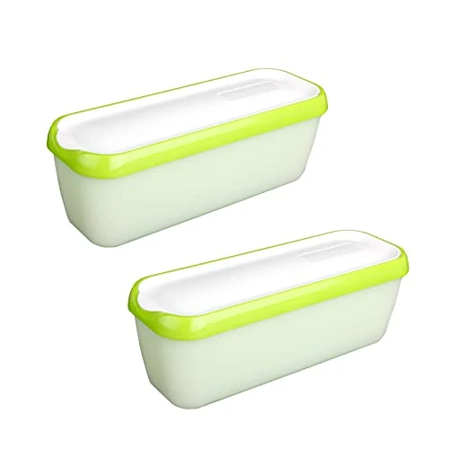 Ice Cream Storage Containers With Lids 2 Pack - 1.5 Quarts Reusable Homemade Ice Cream Tubs, Freezer Containers Perfect For Sorbet, Frozen Yogurt Or Gelato (Green) 6 Ice Cream Storage Containers With Lids 2 Pack - 1.5 Quarts Reusable Homemade Ice Cream Tubs, Freezer Containers Perfect For Sorbet, Frozen Yogurt Or Gelato (Green) - Image 4