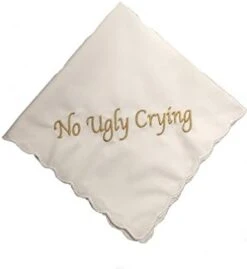 Perfect Bridesmaid Gift No Ugly Crying Wedding Handkerchief Embroidered Set Of 8 Wedding Favors- Bridal Party Favors(Black) -Wilton Shop 31IAv1Om6sL. AC