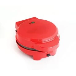 FARMAHAR Multifunctional Snack Maker, Makes 7 Doughnuts Or Cupcakes Or 12 Cake Bars, Non-Stick Coating, Perfect For Birthdays And Holiday Parties, Red