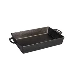Lodge 9"x13" Cast Iron Casserole & L10SKL Cast Iron Pan, 12", Black