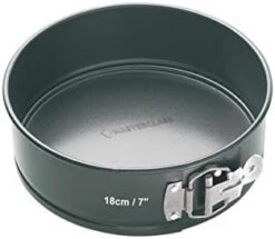 KCMCHB63 18 Cm Springform Cake Tin With Loose Base And PFOA Free Non Stick, Robust 1 Mm Carbon Steel, 7 Inch Round Pan, Grey -Wilton Shop 31Iv02ND3nL. AC