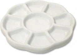 Palette Porcelain Flat Flower 5 1/4" X 1/2" 9 Sections 6 Palette Porcelain Flat Flower 5 1/4" X 1/2" 9 Sections -Wilton Shop 31IygUz3iRL