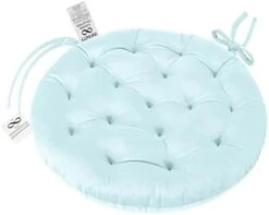 Collection 16 Inch Round Tufted Plush Chair Pad/Cushion For Kitchen Bar Stool Dining Room Durable Reversible With Tie Backs (Wine, 4) -Wilton Shop 31J5IPCYAXL. AC