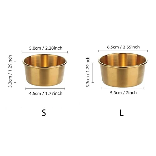 Round Mini Sauce Cups, Reusable Dipping Bowl Sauce Cup For Home Party Restaurants(S,rose Gold) 4 Round Mini Sauce Cups, Reusable Dipping Bowl Sauce Cup For Home Party Restaurants(S,rose Gold) - Image 2