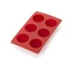 Lekue Red Silicone 6-Cup Muffin Mold