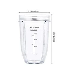 Blender Replacement Cups For Ninja Blender, 18OZ Cup With 2 Sip Seal Lids & 2 Rubber Gaskets, Compatible With Nutri Ninja Auto IQ Series Blenders 900w/1000w (2 Pack) -Wilton Shop 31JO2RGQpXL