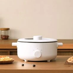3L Electric Hot Pot, Multifunctional Electric Pot, Portable Ramen Cooker, MultiFunctional Kitchen Cooker With Tempered Glass Lid, Power Regulable, For Noodles, Stirfry, Hot Pot With Family -Wilton Shop 31JyFxCanrL
