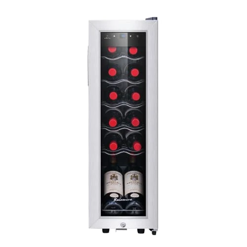 Mini Fridge Compressor Cooler, 12 Bottles Wine Refrigerator, Freestanding Wine Cellar 41F-64F One Touch Temperature Control, For Home, Office Or Bar. 3 Mini Fridge Compressor Cooler, 12 Bottles Wine Refrigerator, Freestanding Wine Cellar 41F-64F One Touch Temperature Control, For Home, Office Or Bar.