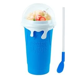 Slushie Maker Cup, Quick Frozen Magic Cup 500ml Slushy Cup Silicone Smoothies Squeeze Cup With Lid For Milk Shake, Fruit Juice, Cola (05A)