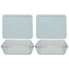 Pyrex (2 7212 Glass Dishes & (2) 7212-PC Muddy Aqua Lids -Wilton Shop 31LKw35ciUS