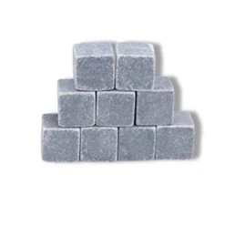 9 Pcs Whiskey Stones Reusable Chilling Stones Portable Bourbon Stones For Whisky Gin Wine Vodka Juice
