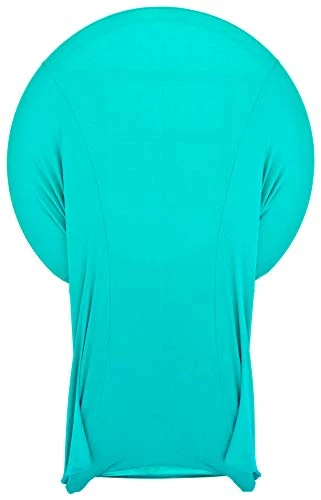 Turquoise 32 Inch Round X 43 Inch Tall Spandex Cocktail Tablecloth Folding Cover Stretch 4 Turquoise 32 Inch Round X 43 Inch Tall Spandex Cocktail Tablecloth Folding Cover Stretch - Image 2