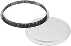 Silikomart "Kit Tarte Ring 120": 2 Silicone Molds, Each With 2 Cavities, Each Cavity 4.13 Inch Diameter X 0.66 Inch High, Plus 4 Heat-Resistant Perforated Plastic Cutting Rings 20 Silikomart "Kit Tarte Ring 120": 2 Silicone Molds, Each With 2 Cavities, Each Cavity 4.13 Inch Diameter X 0.66 Inch High, Plus 4 Heat-Resistant Perforated Plastic Cutting Rings -Wilton Shop 31LqMFHjXgL. AC