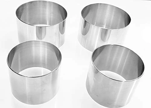 Plating Forms Stainless Steel Ring Mold Set (3.5" X 2" & 3" X 1.75") 4 Count 7 Plating Forms Stainless Steel Ring Mold Set (3.5" X 2" & 3" X 1.75") 4 Count - Image 5