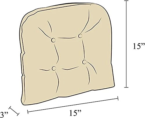 Cabernet Gripper Non-Slip Chair Cushions, 15" X 16", 4 Count (Pack Of 1), Multicolored 6 Cabernet Gripper Non-Slip Chair Cushions, 15" X 16", 4 Count (Pack Of 1), Multicolored - Image 4