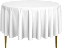 - 20 Premium 120" Round Tablecloths For Wedding/Banquet/Restaurant - Polyester Fabric Table Cloths - Black -Wilton Shop 31Mpo82KwCL. AC