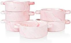 Ceramic Marbling Souffle Dishes, 10 Oz, Dould Handle Ramekin For Baking, Set Of 6 (Marbling Grey, 10 Oz) -Wilton Shop 31N6G0qMZdL. AC