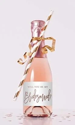 Will You Be My Bridesmaid Proposal Mini Champagne Bottle Labels - Set Of 12 (Rose Gold - Not Foil) 15 Will You Be My Bridesmaid Proposal Mini Champagne Bottle Labels - Set Of 12 (Rose Gold - Not Foil) -Wilton Shop 31O921KGQJL. AC