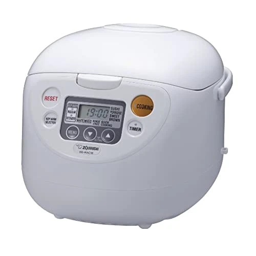 Micom Rice Cooker And Warmer (10-Cup/Cool White) Bundle With Rice Washing Bowl And Bamboo Spoon (3 Items) 3 Micom Rice Cooker And Warmer (10-Cup/Cool White) Bundle With Rice Washing Bowl And Bamboo Spoon (3 Items)