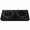DNYSYSJ Double Induction Cooktop Two Burners Electric Digital Countertop 110V Portabale Touch Type Control Stove For Kitchen, Black