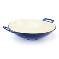 Broil King 69710 Cast Iron Wok, 14", Blue And Ivory -Wilton Shop 31P331kiMHL
