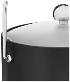 Bartenders Choice Fun Colors Collection Ice Bucket 3-Quart, Black, Double Wall Construction, Keep Ice Perfectly Chilled, Hotel Ice Bucket, Guest Room Bar Area Ice Bucket, Bale Handle -Wilton Shop 31PuKEj0VtL