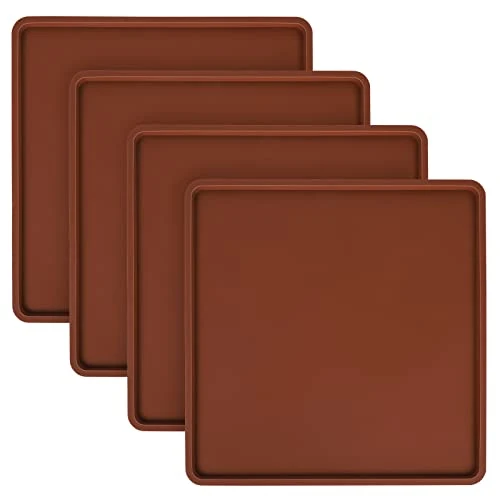 4 PCS 14x14 Inch Silicone Dehydrator Mats With Edge Square Silicone Sheets Non-stick Silicone Fruit Trays Reusable Fruit Leather Trays For Dehydrator High Temperature Resistance Roll Up Trays For Fruits Meat Vegetables Herbs 3 4 PCS 14x14 Inch Silicone Dehydrator Mats With Edge Square Silicone Sheets Non-stick Silicone Fruit Trays Reusable Fruit Leather Trays For Dehydrator High Temperature Resistance Roll Up Trays For Fruits Meat Vegetables Herbs