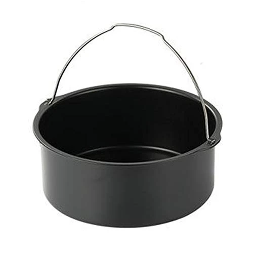 2pcs/set Universal Air Fryer Accessory Set Steel Pizza Pan Baking Cake Barrel For Gourmia 6 2pcs/set Universal Air Fryer Accessory Set Steel Pizza Pan Baking Cake Barrel For Gourmia - Image 4