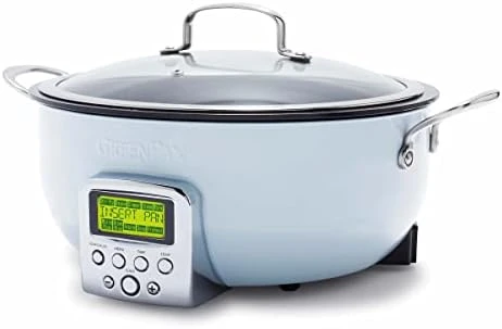 Greenpan Elite Essential Smart Electric 6QT Skillet Pot, Presets To Sear Saute Stir-Fry And Cook Rice, Healthy Ceramic Nonstick And Dishwasher Safe Parts, Easy-to-use LED Display, Ponderosa Pine 9 Greenpan Elite Essential Smart Electric 6QT Skillet Pot, Presets To Sear Saute Stir-Fry And Cook Rice, Healthy Ceramic Nonstick And Dishwasher Safe Parts, Easy-to-use LED Display, Ponderosa Pine - Image 7