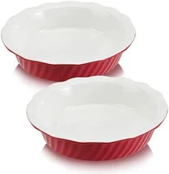 Pie Pan 9 Inch 2 Pack, Ceramic Pie Dish, Pie Plate For Dessert Kitchen, Round Baking Dish Pan For Dinner (Rouge Red) 19 Pie Pan 9 Inch 2 Pack, Ceramic Pie Dish, Pie Plate For Dessert Kitchen, Round Baking Dish Pan For Dinner (Rouge Red) -Wilton Shop 31QqoDnF7jS. AC