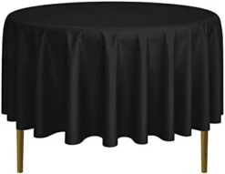 - 20 Premium 120" Round Tablecloths For Wedding/Banquet/Restaurant - Polyester Fabric Table Cloths - Black -Wilton Shop 31R7iJivnrL. AC
