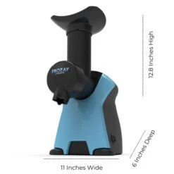 Rinkpod Frozay: Frozen Dessert Maker - Dairy-Free, Vegan Ice Cream, Soft Serve Frozen Yogurt, Fruit Sorbet, And Sherbet Machine With Simple One Push Operation With Recipe Book (Frozay Black) -Wilton Shop 31REf1MbfnL